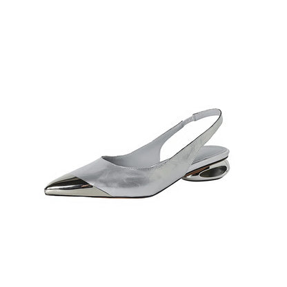 Elara Chrome Genuine Leather Heels