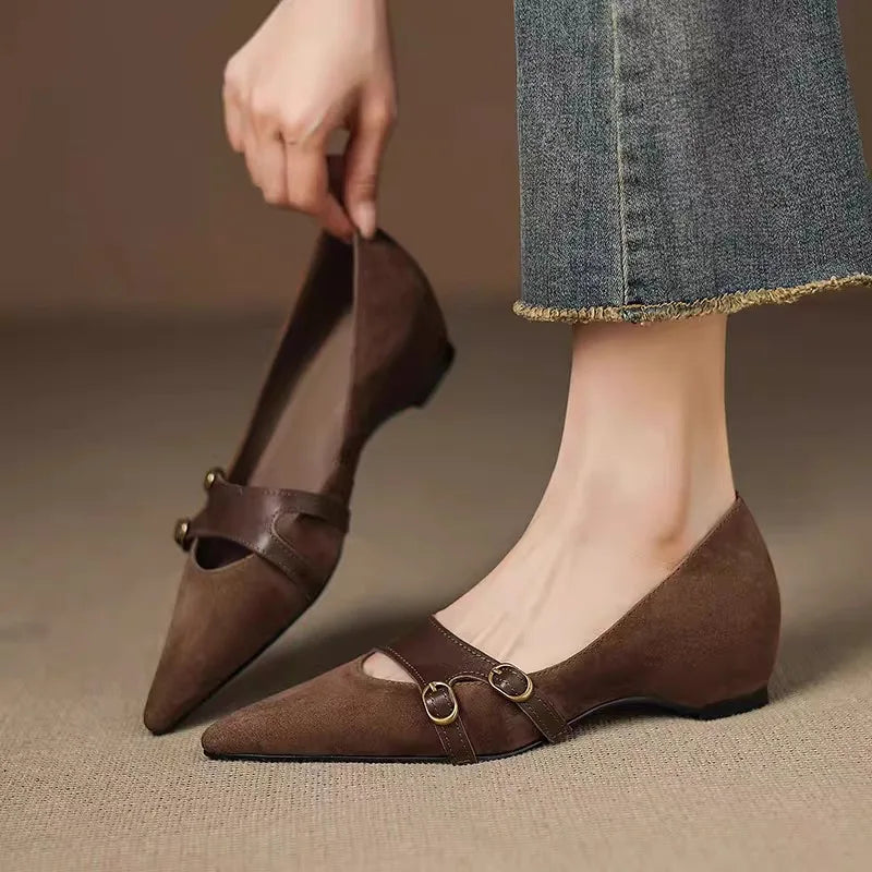 Elara Leather Pump Heels